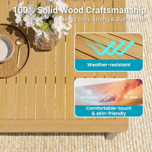 FansaFurn 5 Piece Acacia Outdoor Patio Table and Chairs Set for All-Weather
