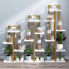 ZOCWJK Indoor Plant Stand Plant Stands Indoor Outdoor Flower Pot Holder Plant Pot Stand for Balcony Corridor Garden Terrace Multifunctional,Gold-69cm