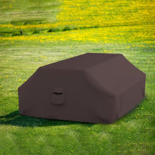 Covers & all Picnic Table Cover, 12 Oz Waterproof UV & Weather Resistant Protector, Outdoor Patio Table Bench Outside Furniture Cover with Air Vents & Drawstrings (98”L x 63”W x 37”H, Coffee)