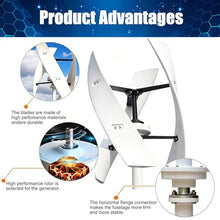 Vertical Axis Wind Turbine Model,3-Blade Axis Wind Turbine Generator,DIY Wind Power Generator Kit,DIY Portable Winds Power Turbine,3-Phase Permanent Magnet Motor,Windmill Power Charger(16000W,48V)