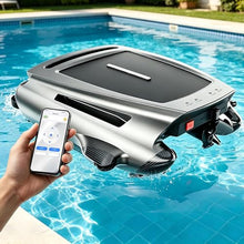 SDdPulse Pool Cleaner Robot,Solar Powered Automatic Robotic Pool Skimmer with APP & Remote Control and 3.8L Large Filter Basket,24/7 Surfaces Cleaner,5200mAh Battery,for All swimm