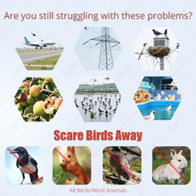 ALSUP Bird Scarer 360° Rotation, Heavy Rainproof Auto-Cruise, Adjustable Trajectory Outdoor Bird Deterrent for Farm Orchard Industrial Use B