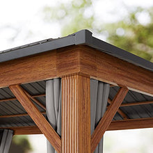 TOOLPORT 10x13 ft Hardtop Gazebo Steel Roof, Gray