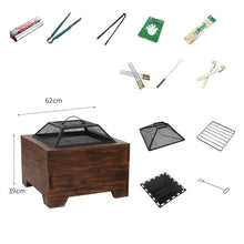 YUHUAWF Grill Outdoor Camping Indoor Barbecue Stove Table Villa Heating Fire Basin Fireplace Tea Pot Charcoal BBQ Grill