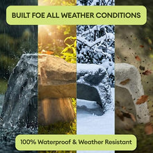 Artificial Rock Cover – Weather-Resistant Fiberglass Garden Landscape Utility Concealer Slate Gray Finish for Pumps, & Irrigation Systems, Cave