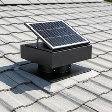 AMZSTAN 14" Solar Attic Exhaust Fan 60W Monocrystalline Roof Vent, 2500m³/h High Airflow Solar Powered Ventilator with Remote, 3-Speed & Auto Temp Control for Attic Barn Greenhouse