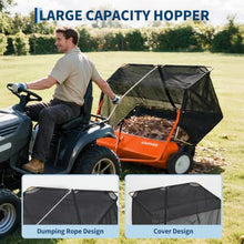 Garvee 52" Lawn Sweeper Tow Behind with 33.55 Cu. ft. Hopper