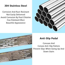 Swimming Pool Ladder,304 Stainless Steel Step,Pool Stairs with Pedals,Easy Assembly and Climbing,2/3 Steps(3 Steps,1.2mm)