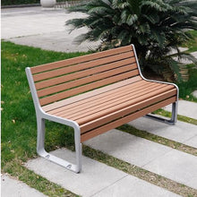 Sunyongfly Park Bench,Wooden seat,cast Iron Frame, Outdoor Garden Bench,Double Outdoor Bench, for Squares, Parks, and Residential Areas(Size:120cm)