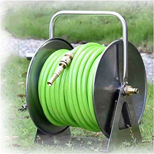 Heavy Duty Stainless Steel Garden Hose Reel, Can Be Mounted On The Wall/floor for Easy Watering, Metal Reel, Suitable for Garden Use