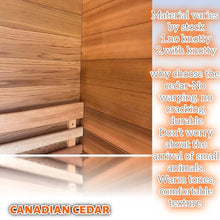 Outdoor Cube Sauna 2 Person, Canadian Red Cedar, 220V 6KW ETL Harvia Heater