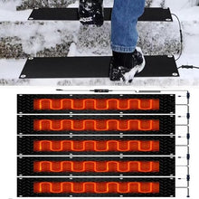 YTNGTT Snow Melting Mats for Outdoor Use - Non-Slip Electric Mats for Snow Removal - Ideal for Stairs, Garages, and Pathways(25.4x76.2cmx5Pcs)