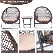 3 Piece Folding Outdoor Patio Bistro Set, Patio Furniture Sets with Table and Chairs for Garden, Backyard, Porch, Patio - Patio Conversation Set
