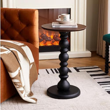 Chicken Couch End Table Vintage Solid Wood Living Room Balcony Round Side Table Furniture, Suitable for Living Room Bedroom Etc Corner Tables for Living Room