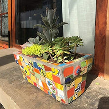 Mexico Mosaic Flower Pot Oversized Ceramics Plant Pot Balcony Terrace Plant Pot Bonsai Planter Vase Outdoor Decoration European Garden Plant Container