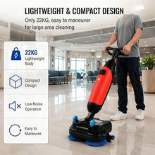 Industrial Dual-Brush Floor Polisher & Scrubber, 500W Powerful Motor with 450mm Squeegee, Cordless 22kg Scrubber for Tile, Concrete & Commercial Hard Surfaces(Orange)