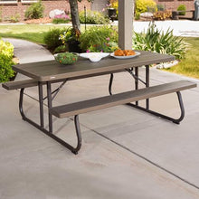 6Ft Woodgrain FLD Picnic Table