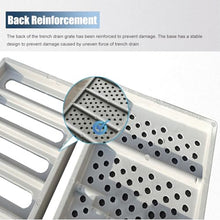 RENLXFI Grid Drain Cover, Pack of 1 2 3 4 5 6 8 10 15 20, Heavy Duty Channel Drainage Grates for Garage/Porch/Decks/Shed, Gray Drain Grill Outdoor with Drain Holes(8 pcs,50x25x4cm(19.7x9.8x1.6in))