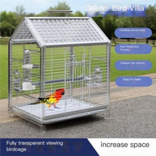 Large Clear Bird Cage Villa, Panoramic Transparent Splash Proof Home Cage