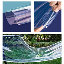 SCNSYL Transparent Waterproof Tarp 29.5x29.5ft,Heavy Duty PVC Clear Tarpaulin Sheet,Rainproof Outdoor Garden Plant Canopy Cover,Tarp with Grommets,Transparent