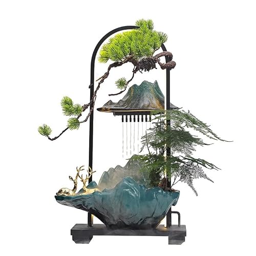 ROMLN Tabletop Fountain Modern Simple Tabletop Fountain, Ceramic Flowing Water Ornaments, Tablescape, Home Living Room, Entrance Hall Tabletop Fountain Water Fountain Indoor