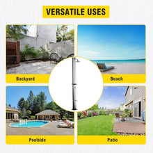 Vdniduir 20LSolar-Heated Outdoor Shower, Portable Outside Freestanding Shower Station Fixture, for Camping, Pool Area, Beach House