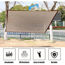 UV Resistant Heavy Duty Sun Shade Canopy with Grommets 6m x 11m(19.7ft x 36ft) Outdoor Shade Cloth for Garden Patio Porch Camping