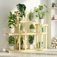 Large Capacity Plant Stand Wood Corner Plant Shelf Indoor Multiple Plants Flower Pot Stand 5 Tiered Tall Plant Holder Flower Floor Standing Planter Display Rack For Living Room Balcony Patio