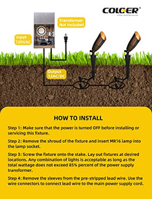 COLOER 12 Pack Brass Landscape Spotlights Outdoor with 5W MR16 Bronze(102B)