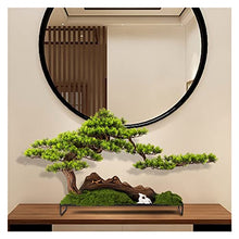 Artificial Bonsai Tree Home Decor Simulated Welcome Pine Bonsai Porch Living Room Decoration Indoor Pseudopotted Green Plant Tabletop Ornaments Gifts Office Decoration Bonsai (Color : D)