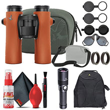 SWAROVSKI OPTIK 10x32 NL Pure Binoculars Orange Bundle with Backpack, Flashlight, and Cleaning Kit