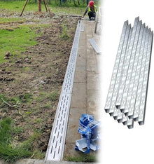 YXEDPBF Slim Commercial Drain Grates for Showers Patios and GaragesMetal French Drain System Kit for Outdoor Flower Beds and Driveways HeavyDuty Water Management Solution
