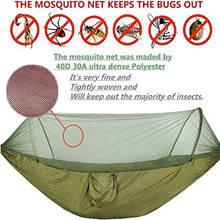 DULASP Camping Hammock Mosquito Net Pop-Up Light Portable Outdoor Parachute Hammocks Swing