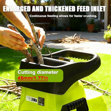 Sushangmao Rapid Shredder 2800w, with 60l Detachable Collection Box, 5000r/Min, for 45mm/1.77" Branches, Wood Chipper, Electric Garden Shredder, with New Hobbing Cutter Head