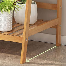 ZOCWJK Plant Stand Plant Stand Indoor Bamboo Plant Trellis Floor Flower Pot Base Rack Potted Plant Display Shelf Round Flower,