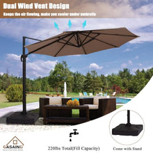 OROTLECT 132" Outdoor Cantilever Umbrella with Based