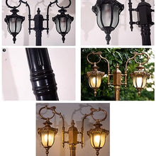 DOSSAE Lamp Posts Outdoor Lighting,Decorative Floor Lamp Vintage,Black Pole Lights for Outside Aluminum Anti-Rust,with Clear Glass Panels - Black,Outside Lighting for Driveway. (Color : Black)