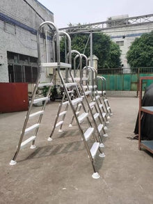62 Inch High 5-Step Swimming Pool Ladder for Above Ground Pools, Non-Slip Steps Ladder for In-Ground Stainless Steel Step for Indoor/Outdoor Pool,Load Capacity 550 Lb