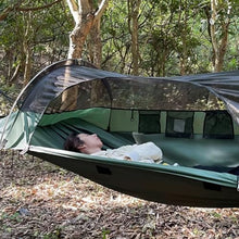 Polyester Hammock Outdoor Camping Built-in Hook Storage Bag with Net Tent Portable Multi-Purpose Hammock