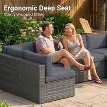 Patio Sectional Furniture Set, Wicker Outdoor Furniture Set for All-Weather
