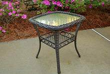Tortuga Outdoor Biloxi 3 Piece Resin Wicker Bistro Set Expresso-Dark