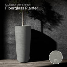 COSAPOTS Lofto Tall Indoor/Outdoor Planter, 19x43in Grey Stone