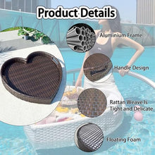 Pnpaea Floating Tray for Pool, Round Serving Tray for Swimming Pool Floats, for Hot Tub, Hot Spring, Beach Party, Pool Serving Drinks, Brunch Oval-White