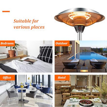 Outdoor Patio Heaters, Electric Outdoor Heater with Base, Tip-over Protection, Adjustable Height, Waterproof Garage Heater for Balcony Courtyard Gazebo Garden