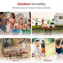 Leisure Craft 8 ft ADA Metal Picnic Table with Bench, Made in USA