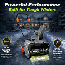 Cordless Push Snow Thrower, 18" Electric Snow Blower Yard