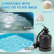 AIRTHEREAL 16" Sand Filter Pump with Timer for Above Ground Pool, Black