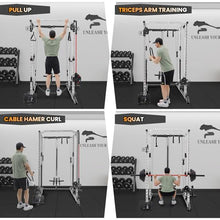 TROPOW 2000lbs Multi-Function Power Cage with J-Hooks and Dip Handles, Black/White