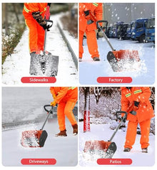 Foldable Snow Shovel Blower, Efficient Snow Removal Thrower with Directional Plate & Adjustable Front Handle, Battery Snow Blower for Patio, Deck, Driveway
