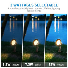 mw 16-Pack Low Voltage Landscape Lighting, 3.7W/7.3W/12W, 3000K-5000K Adjustable, 900LM 12-24V AC/DC, Wet Location, Landscape Spotlights Outdoor for Garden Yard Tree Flag, Bronze, ETL Listed